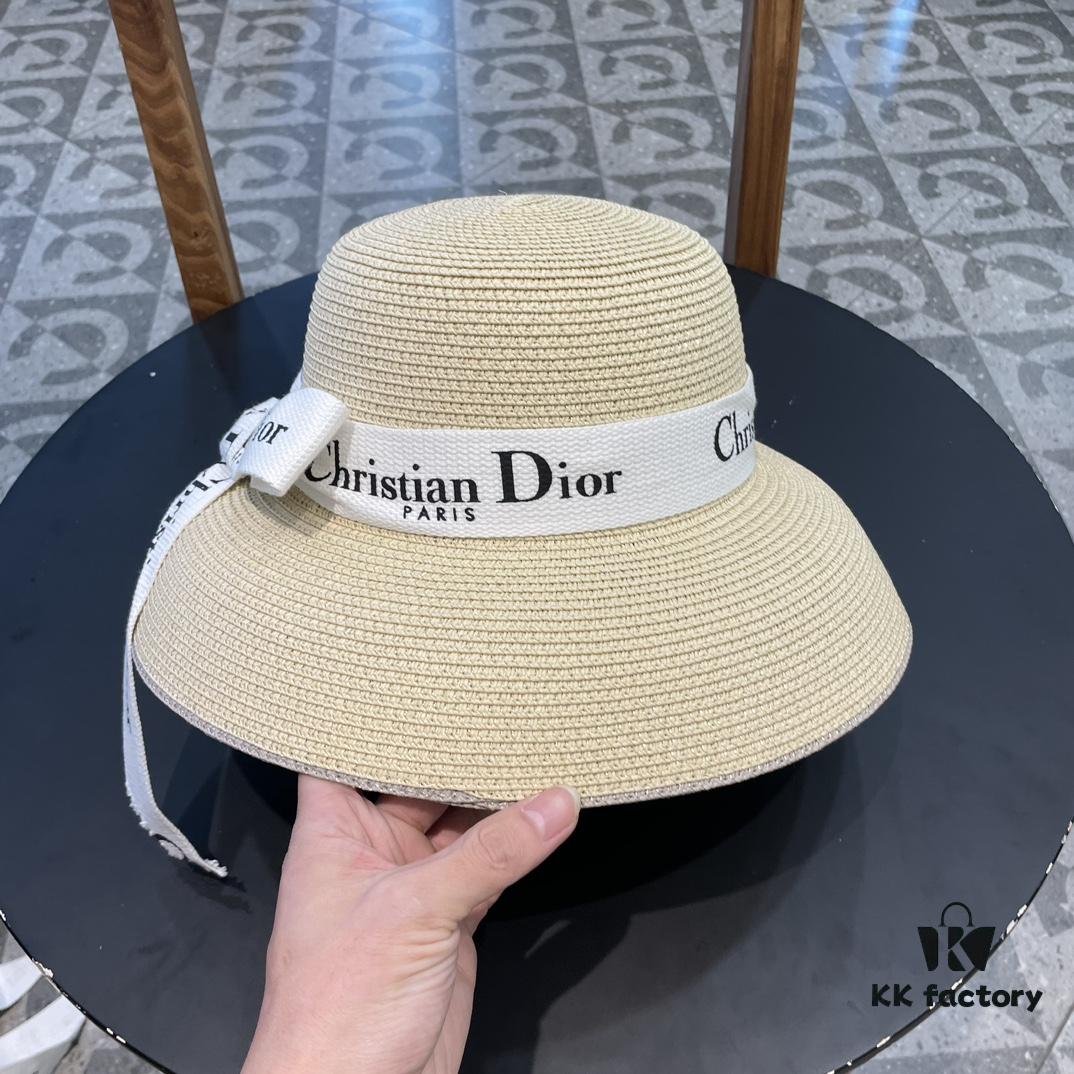 DIOR 2024 New Arrival Fashion Straw Hat, Super Popular Bell-Shaped Design, Stylish and Versatile
