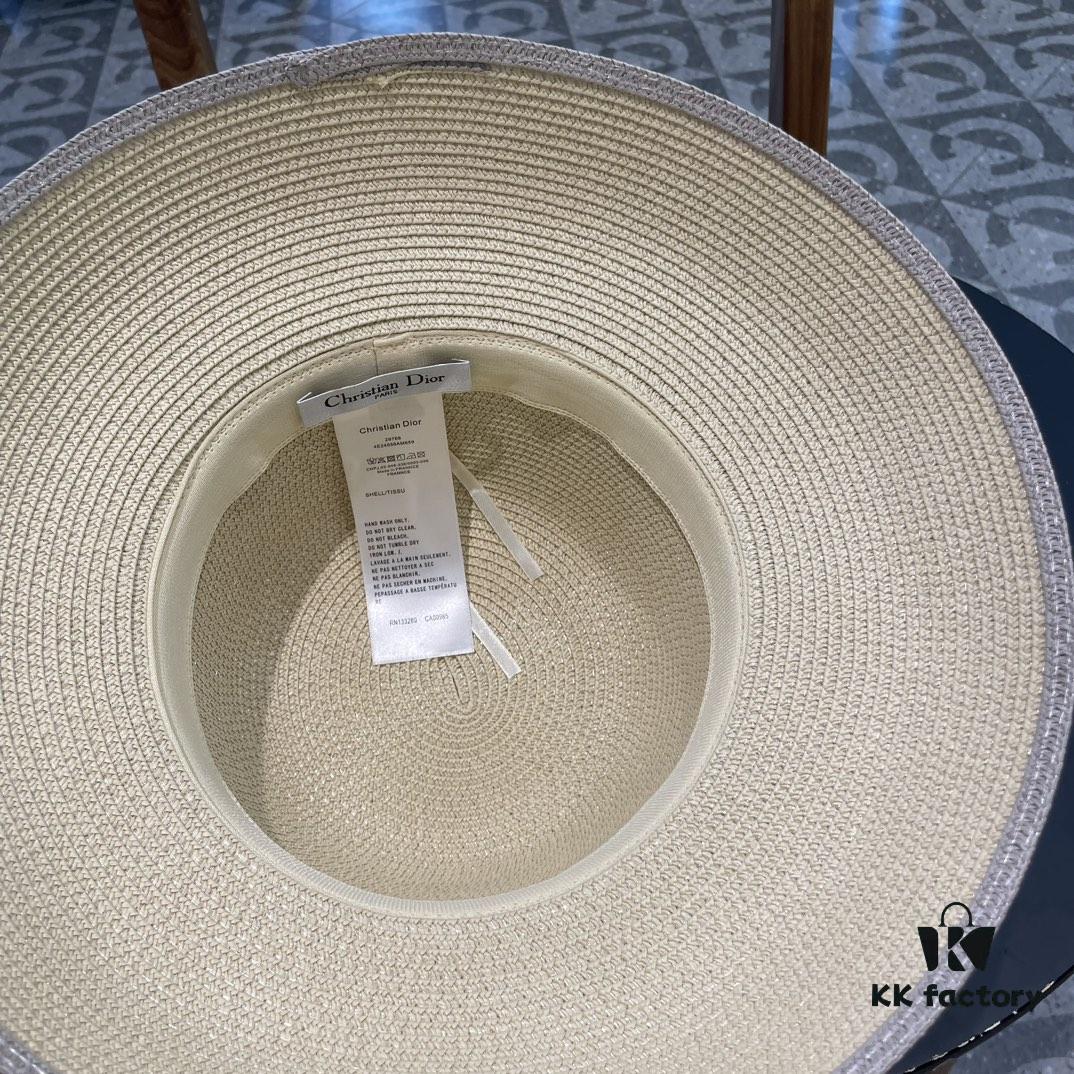 DIOR 2024 New Arrival Fashion Straw Hat, Super Popular Bell-Shaped Design, Stylish and Versatile