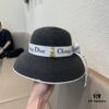 DIOR 2024 New Arrival Fashion Straw Hat, Super Popular Bell-Shaped Design, Stylish and Versatile for Any Outfit