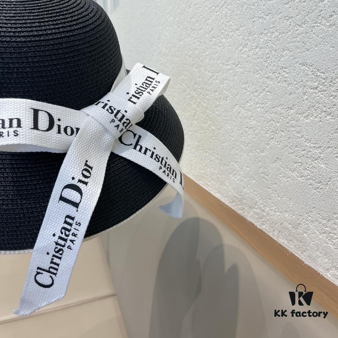 DIOR 2024 New Arrival Fashion Straw Hat, Super Popular Bell-Shaped Design, Stylish and Versatile for Any Outfit