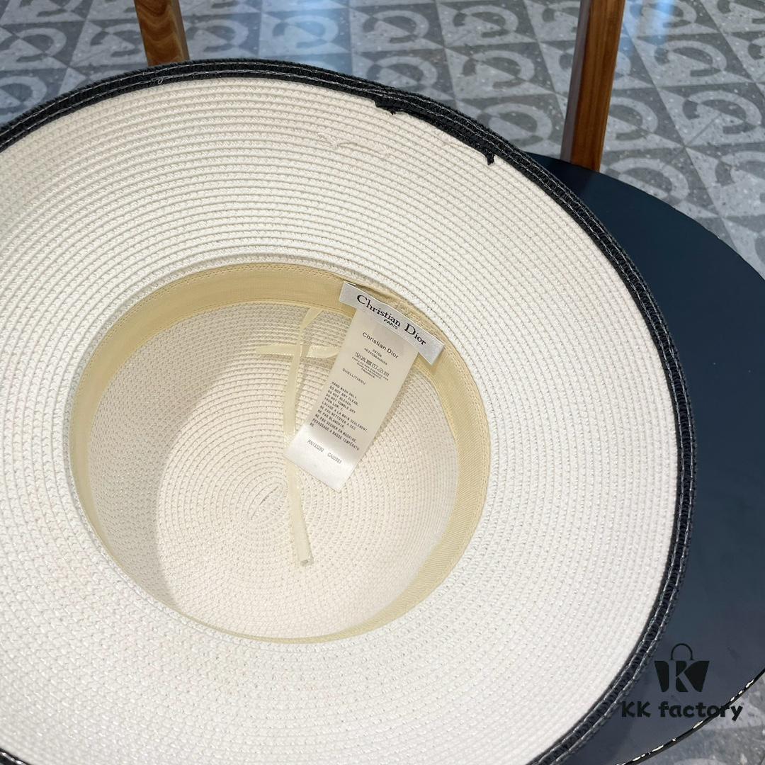 Dior 2024 New Arrival Fashion Straw Hat, Super Popular Bell-Shaped Design, Stylish and Versatile – A Must-Have for Travel