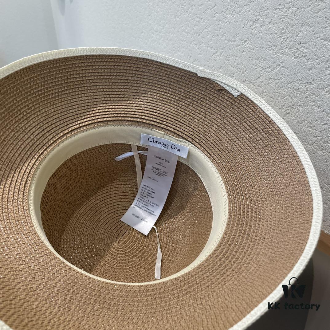DIOR 2024 New Arrival Fashion Straw Hat, Super Popular Bell-Shaped Design, Stylish and Versatile for Any Outfit