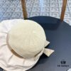 DIOR Bucket Hat 2024 Summer New Sun Protection Fishing Hat with Bow for Men and Women, Wide-Brimmed Beach Hat for Travel, Face-Framing Sun Hat