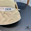 DIOR Bucket Hat 2024 Summer New Sun Protection Bucket Hat with Bow for Men and Women, Wide Brim Beach Hat for Travel, UV-Protective, Face-Slimming Design