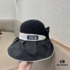 DIOR Bucket Hat 2024 Summer New Sun Protection Bucket Hat with Bow for Men and Women, Wide-Brimmed Beach Hat for Travel, Face-Framing Sun Hat