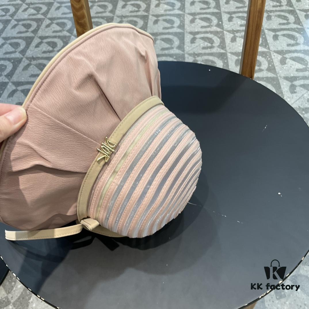 Dior Cross-border Hot Sale Women's Fashionable Striped Bucket Hat with Wide Brim, Sun Protection Outdoor Summer Hat, Fisherman Hat, Baseball Cap, Knit Hat