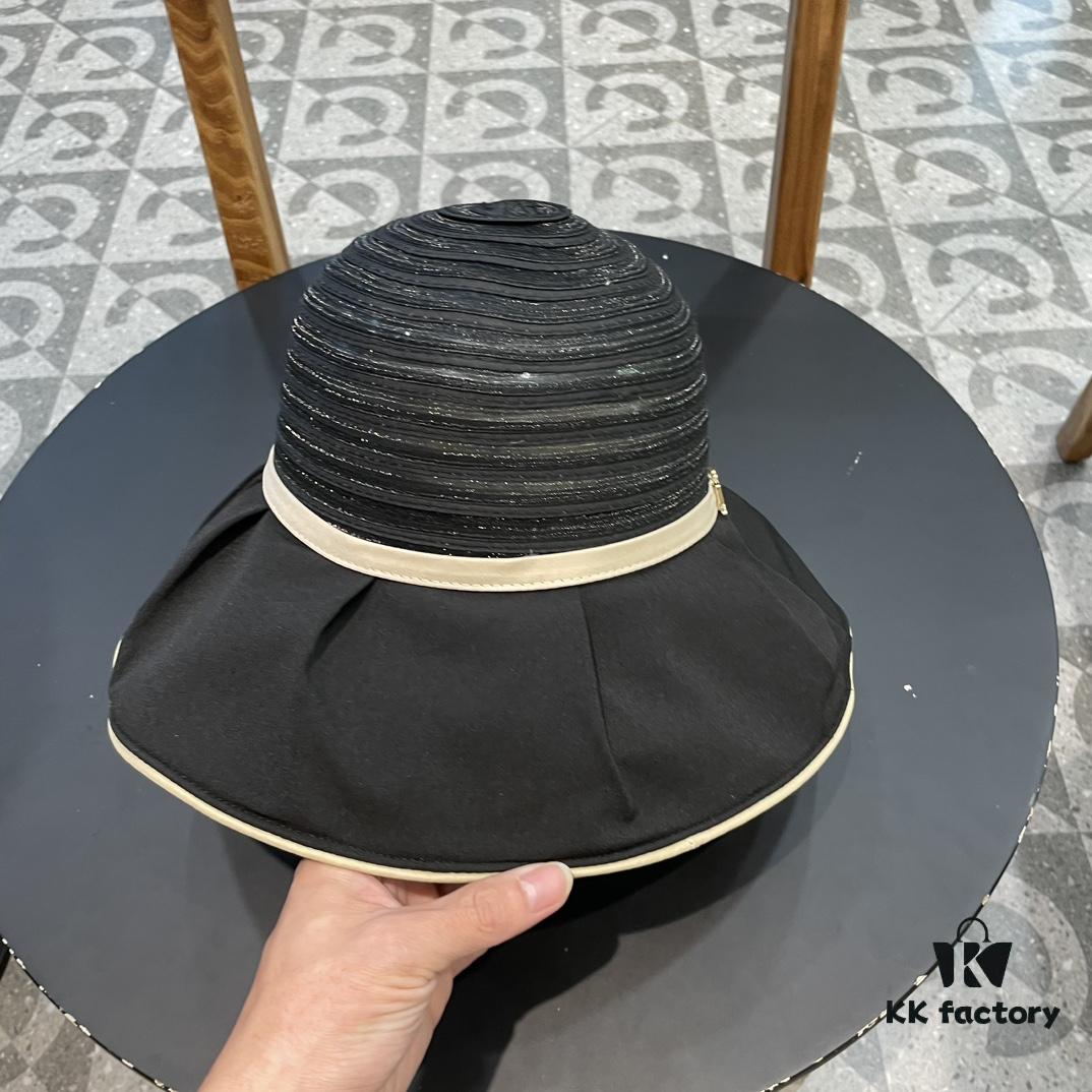 Dior Cross-border Hot Sale Women's Fashionable Striped Bucket Hat, Wide-brimmed Sun Hat, UV-protective Summer Hat, Fisherman Hat, Baseball Cap, Knit Hat