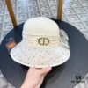 Dior Korean-Style Oversized Fashion Sun Hat for Women, Wide-Brimmed Foldable UV-Protective Outdoor Hat, Versatile Bucket Hat, Baseball Cap, Knit Hat for Summer Travel