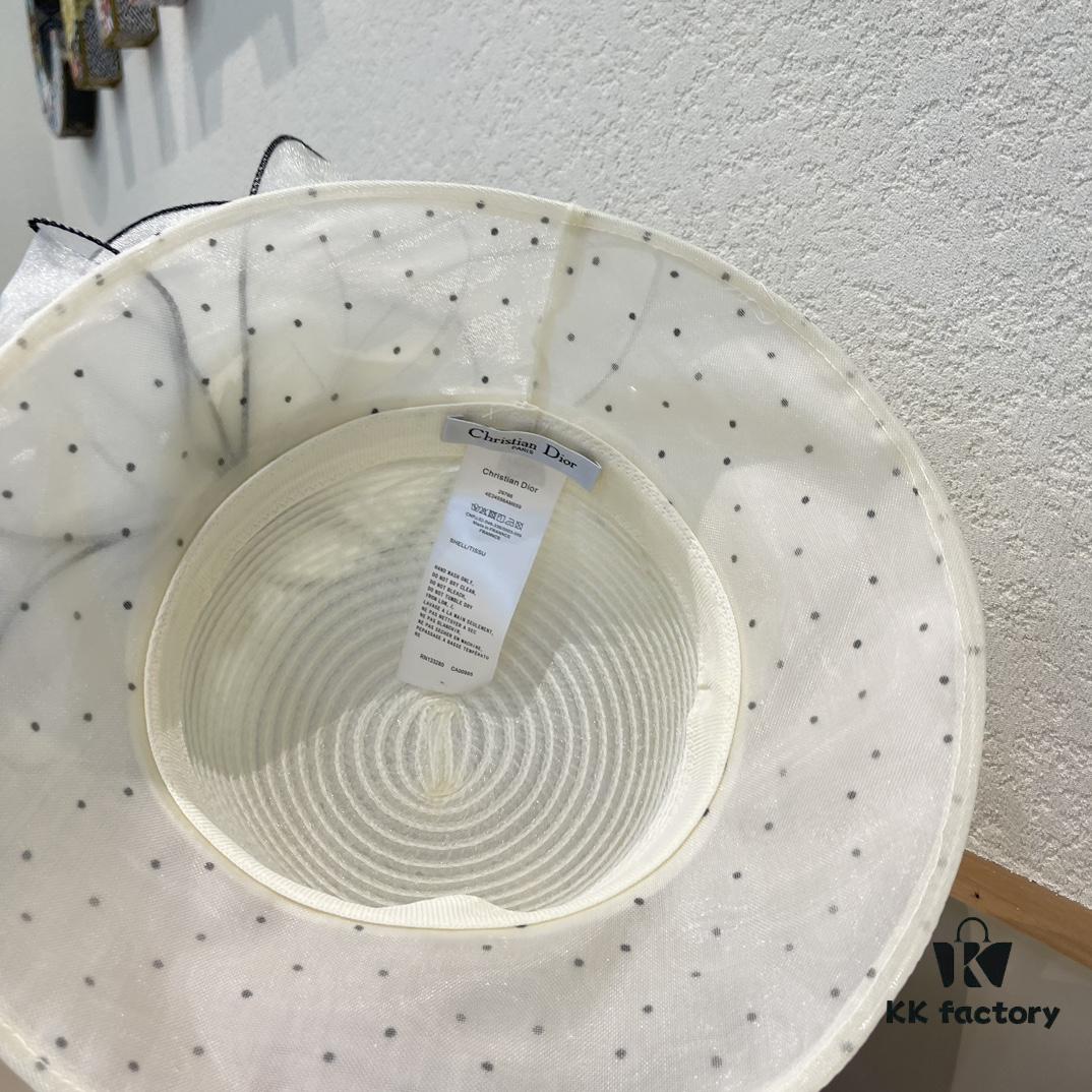 Dior Korean-Style Oversized Fashion Sun Hat for Women, Wide-Brimmed Foldable UV-Protective Outdoor Hat, Versatile Bucket Hat, Baseball Cap, Knit Hat for Summer Travel