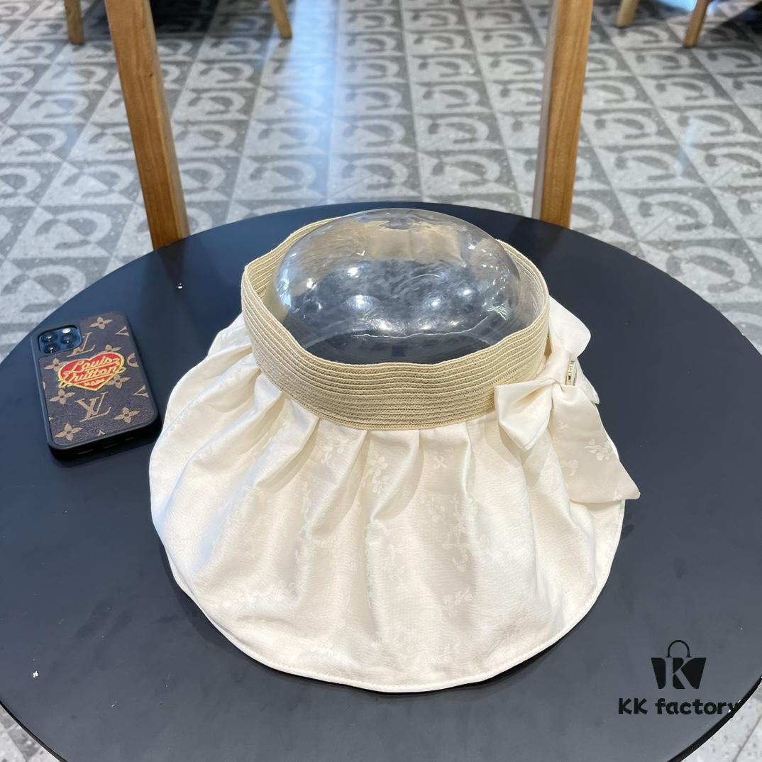 Dior Summer New Arrival Wide-Brimmed Open-Top Hat for Women, Foldable Sun Hat for Travel, Beach Vacation, UV Protection, Fisherman Hat, Baseball Cap, Knit Hat