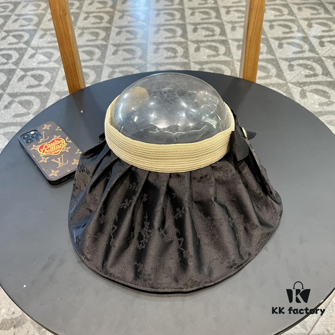 Dior Summer New Arrival Wide-Brimmed Open-Top Hat for Women, Foldable Sun Hat for Beach Vacations, UV-Protective Sun Hat, Travel Hat, Fisherman Hat, Baseball Cap, Knit Hat