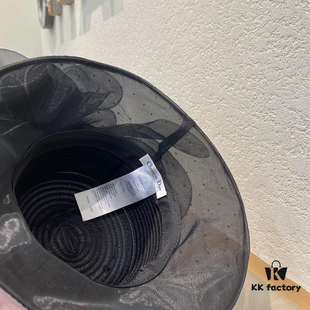 Dior Korean-Style Oversized Fashion Sun Hat for Women, Summer Wide-Brimmed Foldable UV-Protection Hat, Versatile Outdoor Bucket Hat, Baseball Cap, Knit Hat