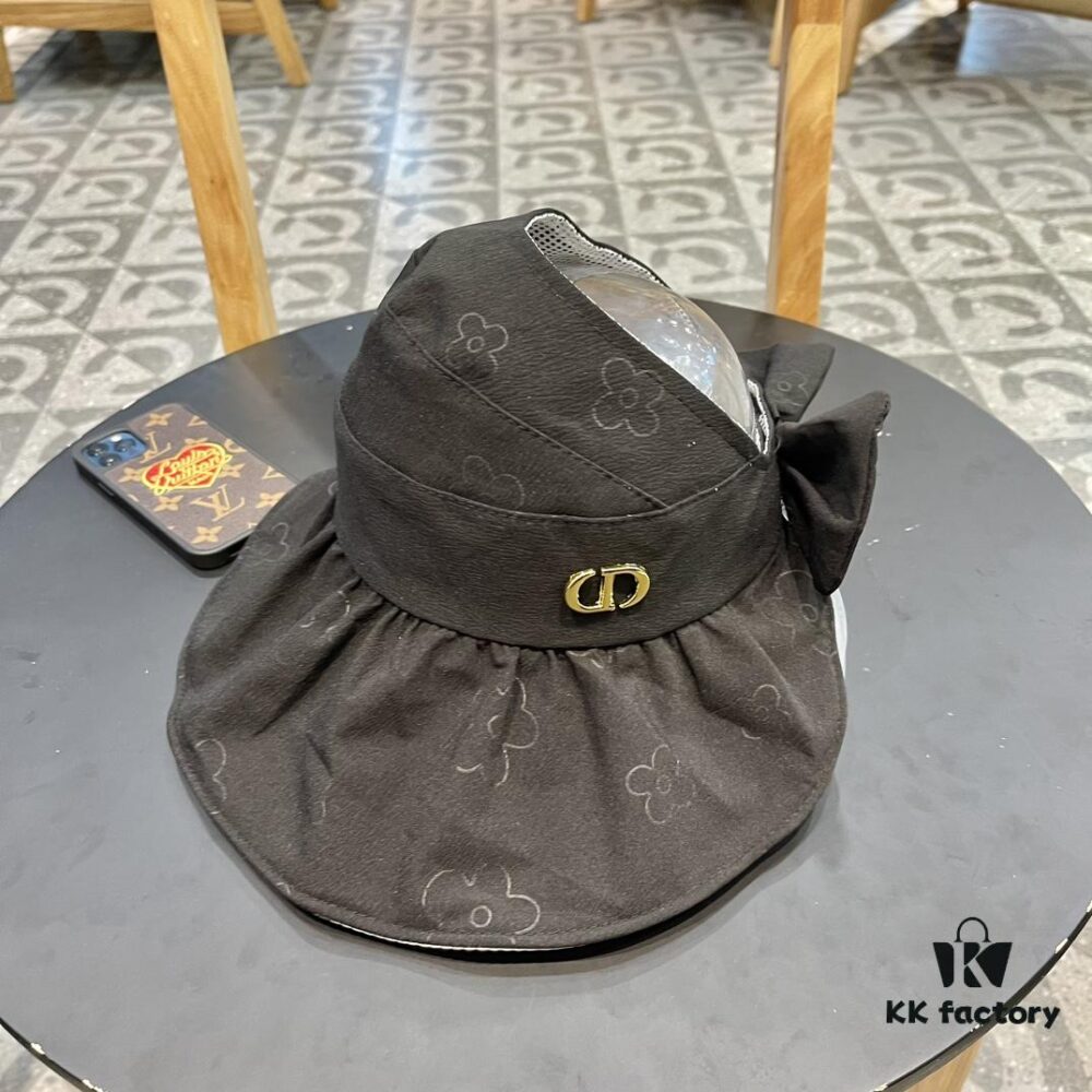 Dior Korean-style New Colorful Gel Sun Hat for Women, Fresh Floral Breathable Open-top Travel Vacation Sun Hat, Fisherman Cap, Baseball Cap, Knit Hat