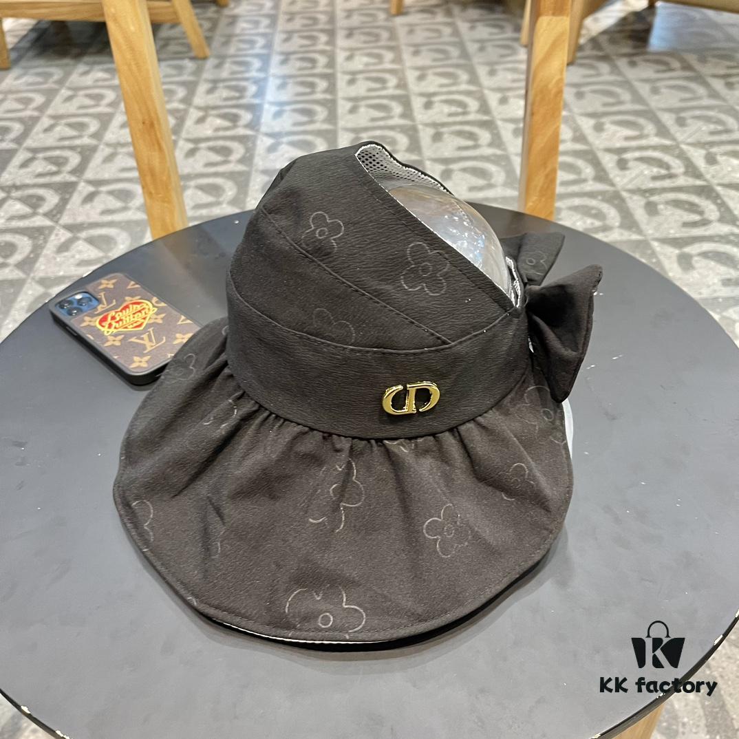 Dior Korean-style New Colorful Gel Sun Hat for Women, Fresh Floral Breathable Open-top Travel Vacation Sun Hat, Fisherman Cap, Baseball Cap, Knit Hat