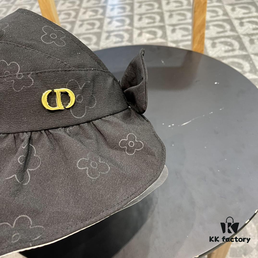 Dior Korean-style New Colorful Gel Sun Hat for Women, Fresh Floral Breathable Open-top Travel Vacation Sun Hat, Fisherman Cap, Baseball Cap, Knit Hat