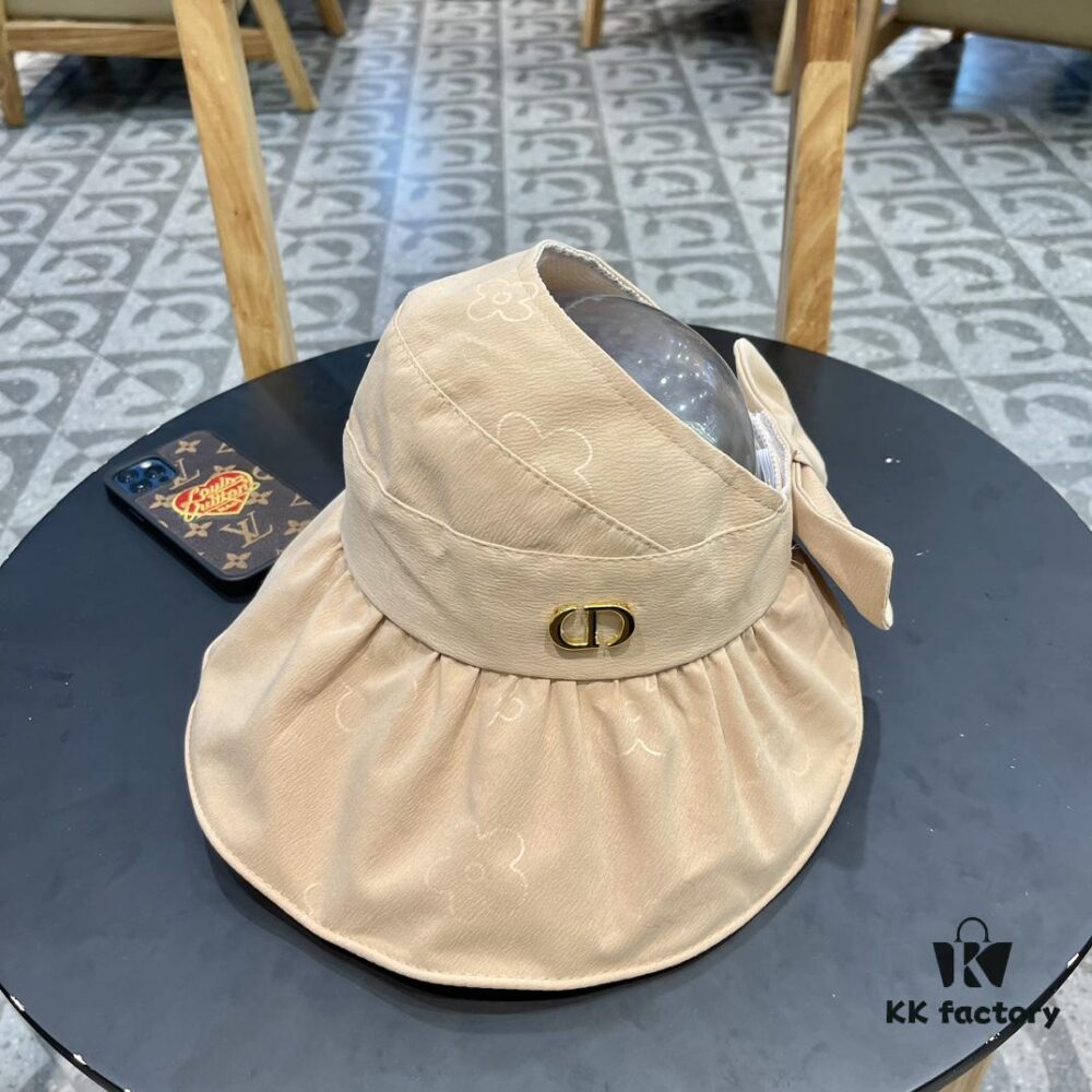 Dior Korean-style New Colorful Gel Sun Hat for Women, Fresh Floral Breathable Open-top Travel Vacation Sun Hat, Fisherman Cap, Baseball Cap, Knit Hat