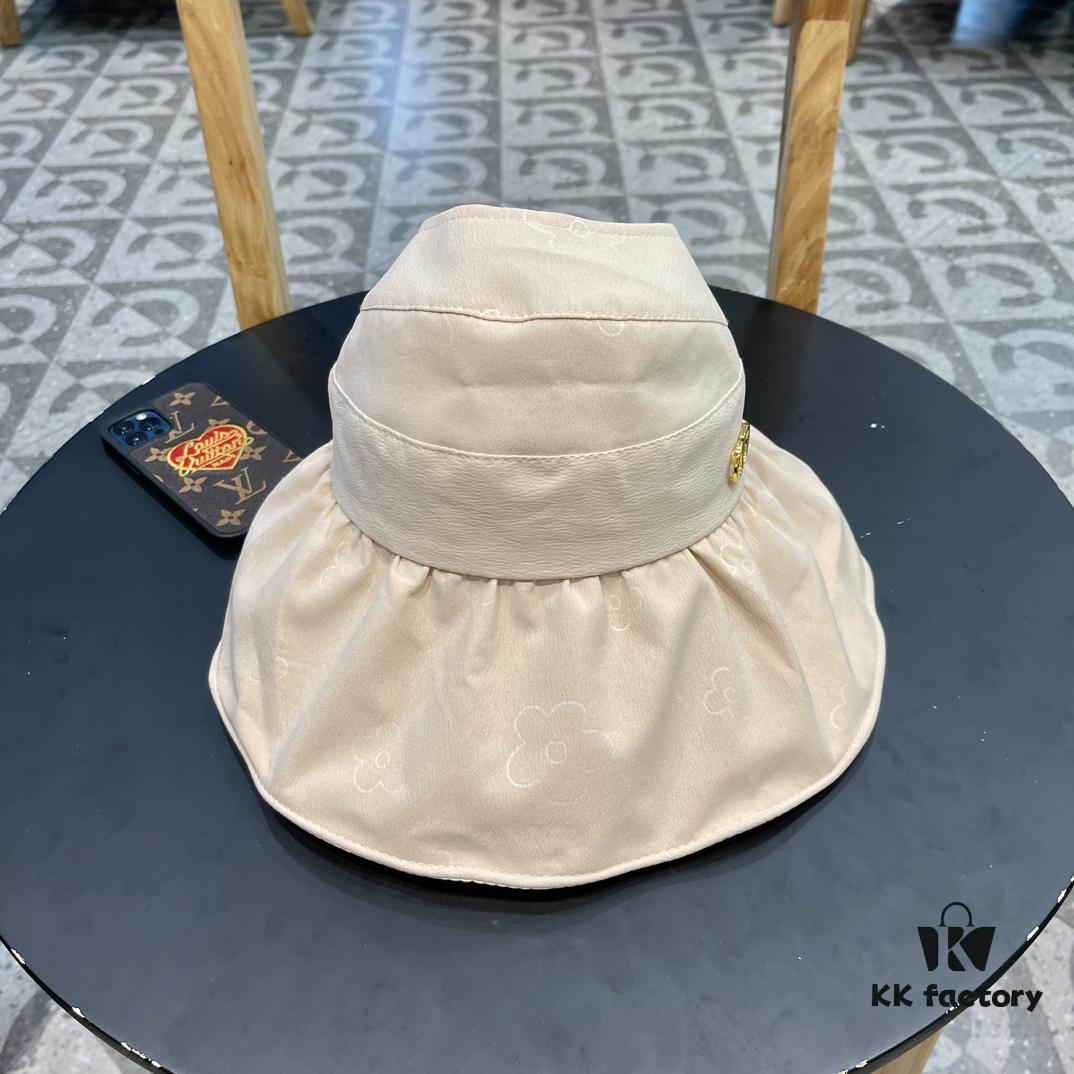 Dior Korean-style New Colorful Gel Sun Hat for Women, Fresh Floral Breathable Open-top Travel Vacation Sun Hat, Fisherman Cap, Baseball Cap, Knit Hat