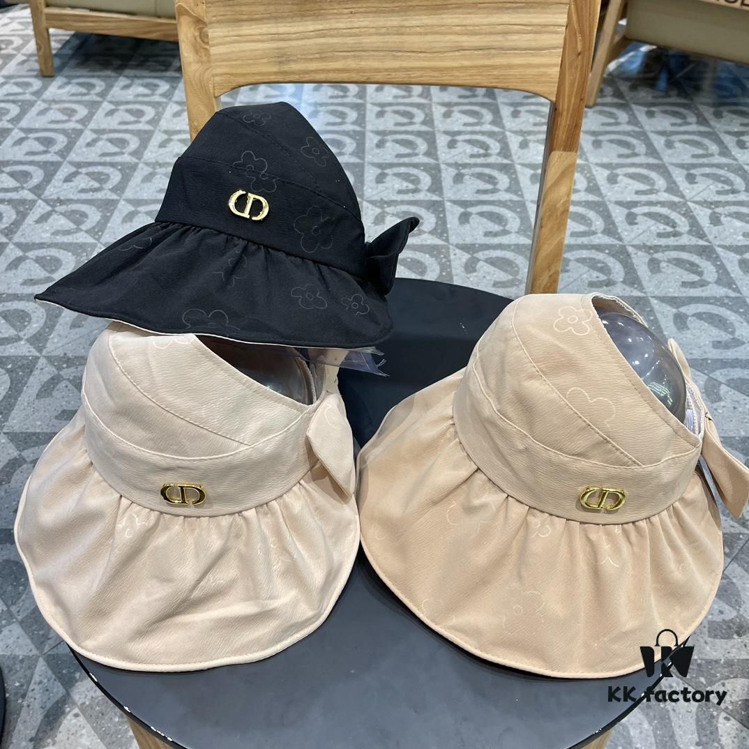 Dior Korean-style New Colorful Gel Sun Hat for Women, Fresh Floral Breathable Open-top Travel Vacation Sun Hat, Fisherman Cap, Baseball Cap, Knit Hat