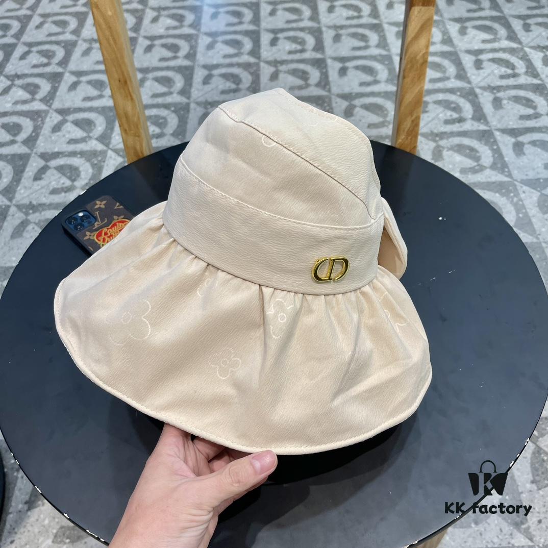 Dior Korean-style New Colorful Gel Sun Hat for Women, Fresh Floral Breathable Open-top Travel Vacation Sun Hat, Fisherman Cap, Baseball Cap, Knit Hat