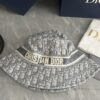 DIOR Bucket Hat for Men and Women, Deepened Design Exudes Elegance, Contrasting Trim with Bold 'Christian Dior Paris' Logo Embroidery
