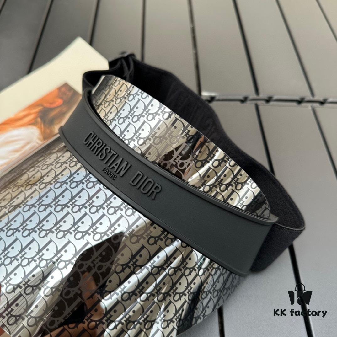 Dior Original Customized Vintage Sun Hat with J'adior Logo, Reversible Design and Adjustable Strap