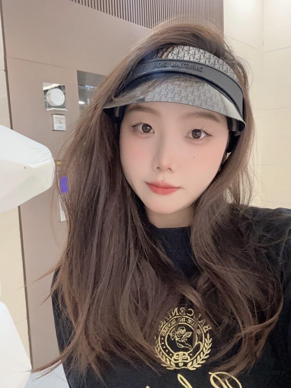 Dior Original Customized Vintage Sun Hat with J'adior Logo, Reversible Design and Adjustable Strap