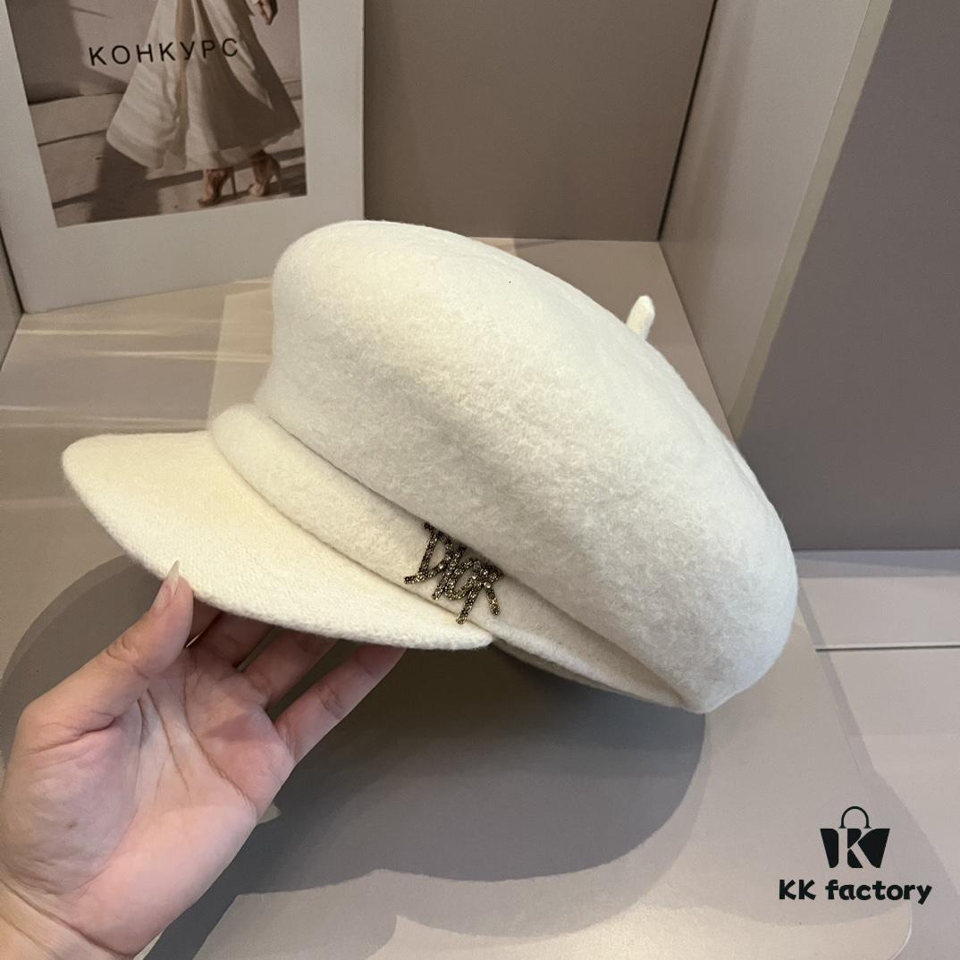 Dior Wool Painter's Cap, 100% Wool Fabric, Head Circumference 57cm