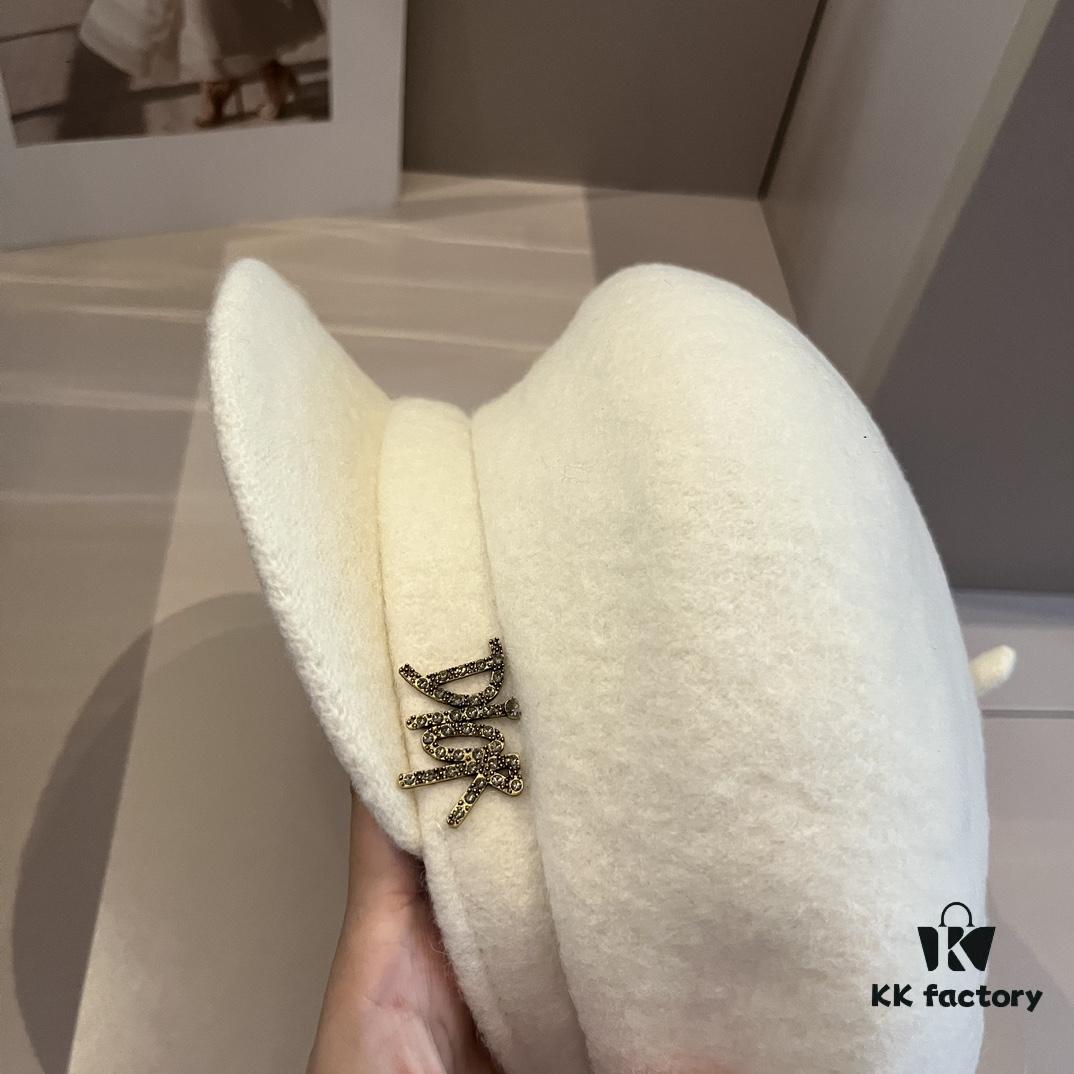 Dior Wool Painter's Cap, 100% Wool Fabric, Head Circumference 57cm