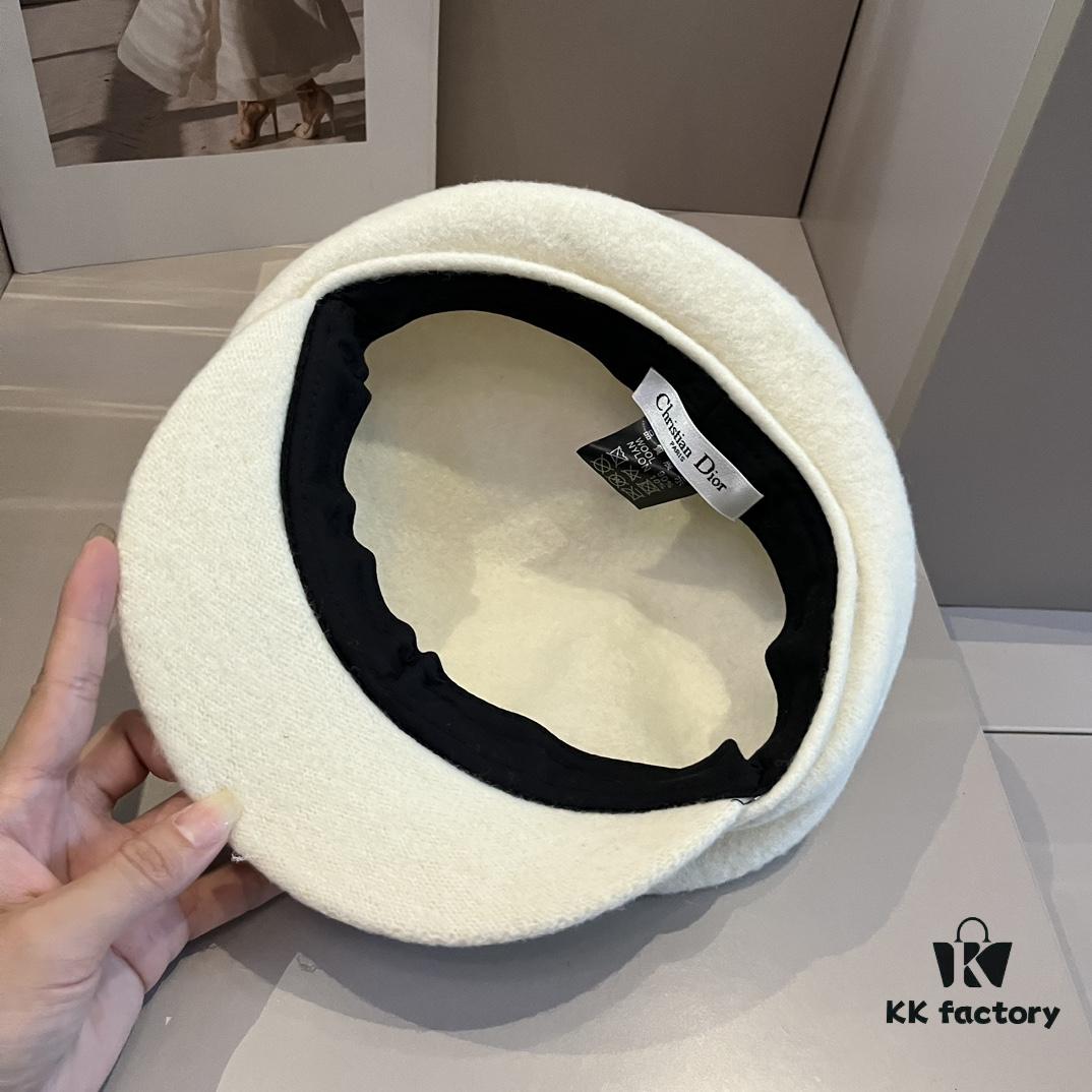 Dior Wool Painter's Cap, 100% Wool Fabric, Head Circumference 57cm