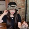 Dior Winter Olympics Fall/Winter Wool Hat, Color-Block Fedora, 100% Wool Fabric, Head Circumference 57cm