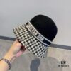 Dior Winter Olympics Fall/Winter Wool Hat, Color-Block Fedora, 100% Wool Fabric, Head Circumference 57cm