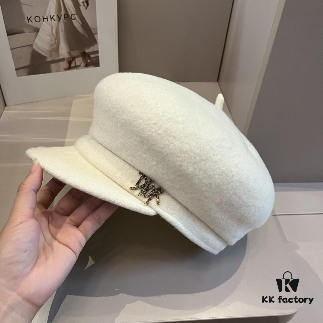 Dior Wool Painter's Cap, 100% Wool Fabric, Head Circumference 57cm