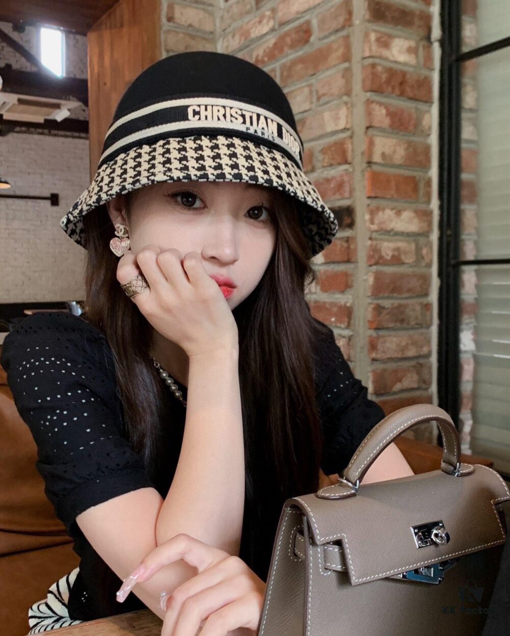 Dior Winter Olympics Fall/Winter Wool Hat, Color-Block Fedora, 100% Wool Fabric, Head Circumference 57cm