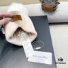 Dior Women's Knitted Hat with Genuine Fox Fur Pom-Pom, Thick Winter Warm Ear-Protecting Beanie for Autumn and Winter