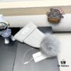 Dior Women's Knitted Hat with Genuine Fox Fur Pom for Autumn and Winter, Thickened Warm Ear-Protecting Beanie