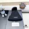 Dior Women's Knitted Hat with Genuine Fox Fur Pom for Autumn and Winter, Thickened Warm Ear-Protecting Beanie, Korean Style Versatile Design