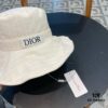 Dior Wide-Brim Sun Fishing Hat for Women, Spring and Summer Bow-Tied Bucket Hat, Versatile Facial Covering UV Protection Fashionable Sun Hat