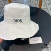 Dior Wide-Brim Sun Hat for Women, Spring and Summer Fashionable Bucket Hat with Bow, Face-Framing UV Protection