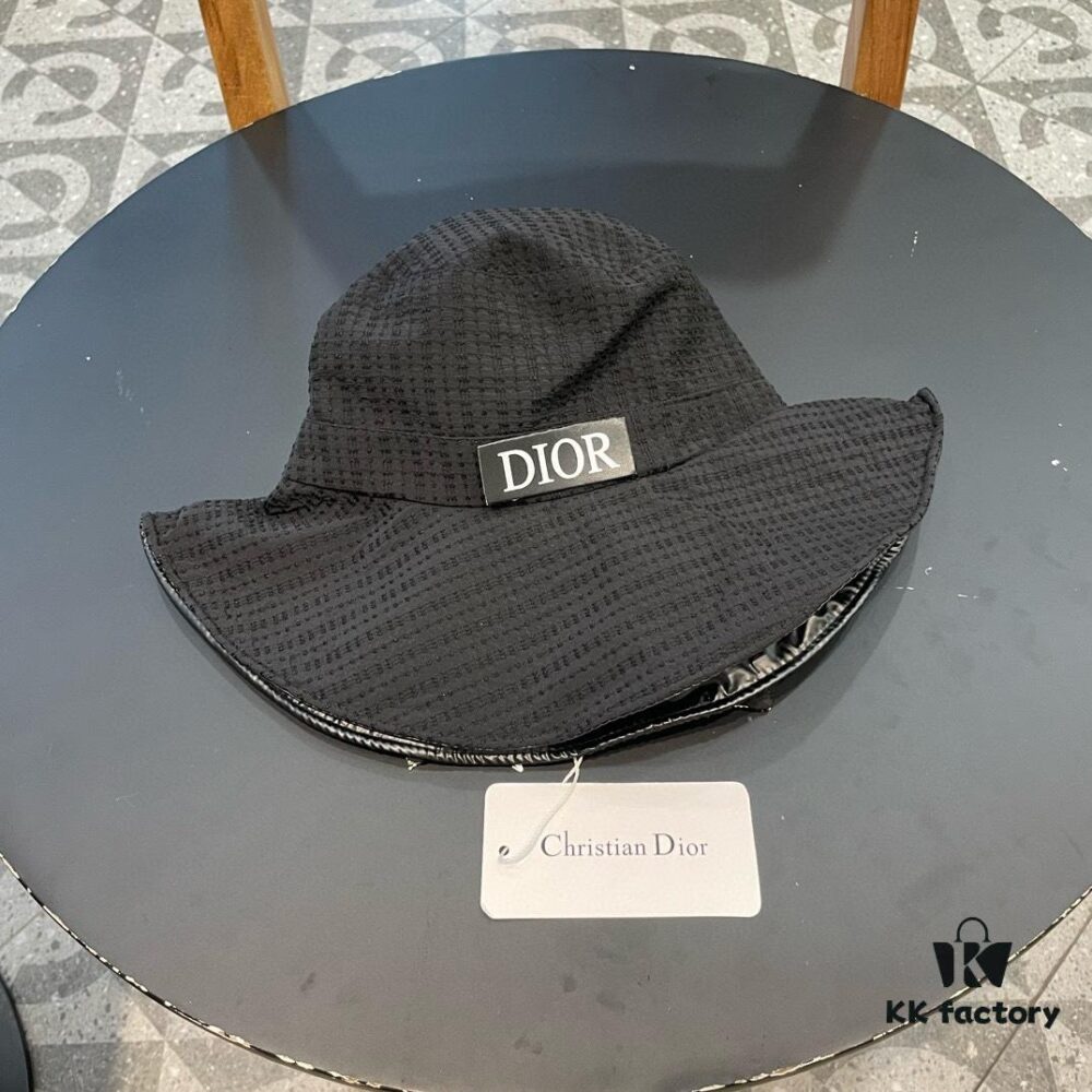 Dior Wide-Brim Sun Hat for Women, Spring and Summer Fashion Floppy Hat with Bow, UV Protection Beach Hat