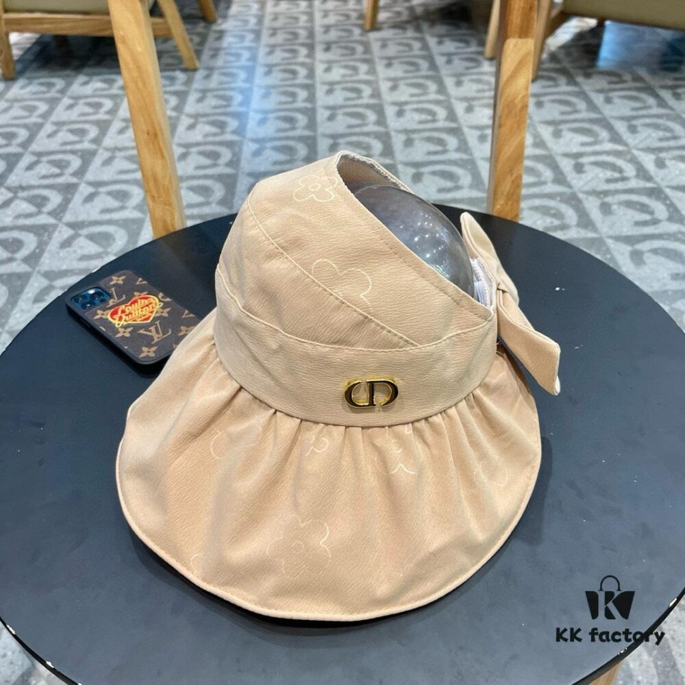 Dior Korean-style New Colorful Gel Sun Hat for Women, Fresh Floral Breathable Open-top Travel Vacation Sun Hat