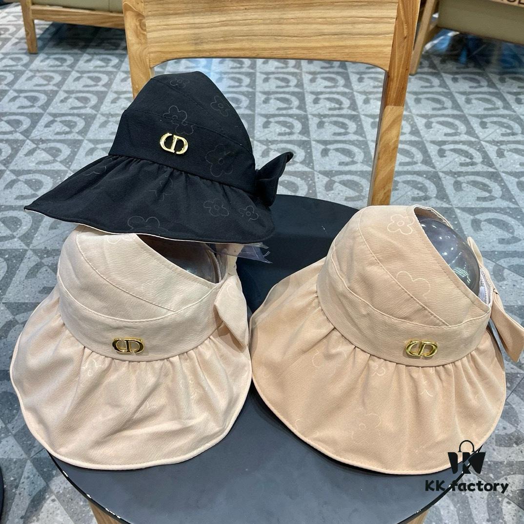 Dior Korean-style New Colorful Gel Sun Hat for Women, Fresh Floral Breathable Open-top Travel Vacation Sun Hat