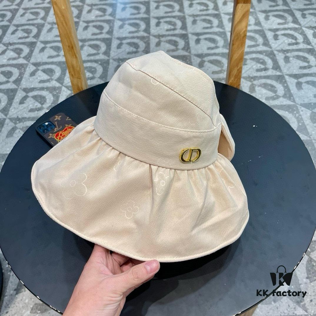 Dior Korean-style New Arrival Colorful Gel Sun Hat for Women, Fresh Floral Breathable Open-top Vacation Travel Sun Hat