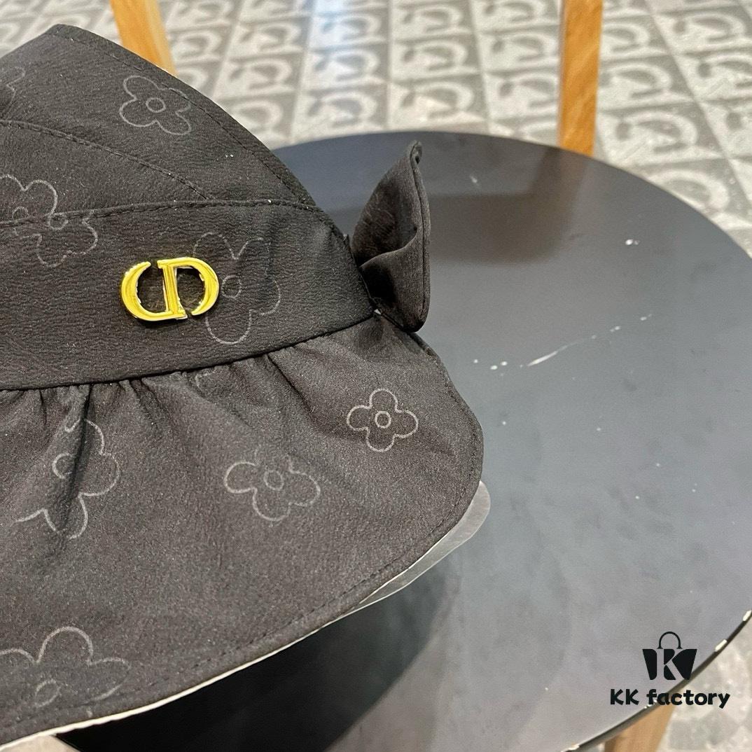 Dior Korean-style New Arrival Colorful Gel Sun Hat for Women, Fresh Floral Breathable Open-top Vacation Travel Sun Hat