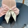 DIOR Bucket Hat 2024 Summer New Sun Protection Fishing Hat with Bow for Women, Wide-Brimmed Beach Hat for Travel, Face-Framing Sun Hat