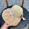 DIOR Bucket Hat 2024 Summer New Sun Protection Beach Hat with Bow for Women, Wide Brim Flattering Sun Hat