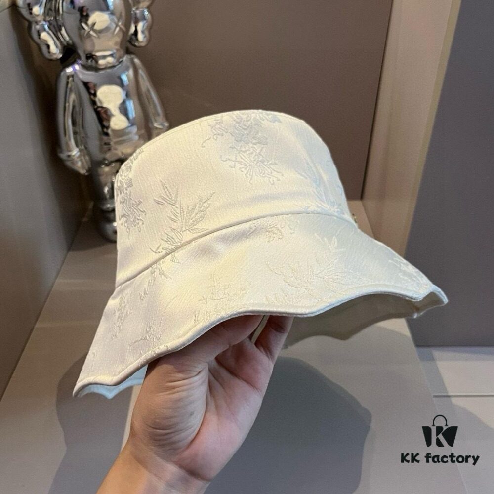 Dior Chinese-style Sun Hat, Wave-edged Fisherman Hat, Head Circumference 57cm