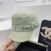 DIOR New Military Cap with Retro Personality Sequin Embellishment - Heavy Craftsmanship Series in Washed Denim Color