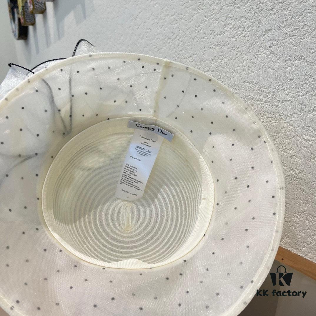 Dior Korean-Style Oversized Fashion Sun Hat for Women, Summer Large Floral Foldable UV-Protection Wide-Brimmed Outdoor Hat, Versatile Travel Accessory