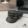 Dior New Style Leather Military Cap Newsboy Hat