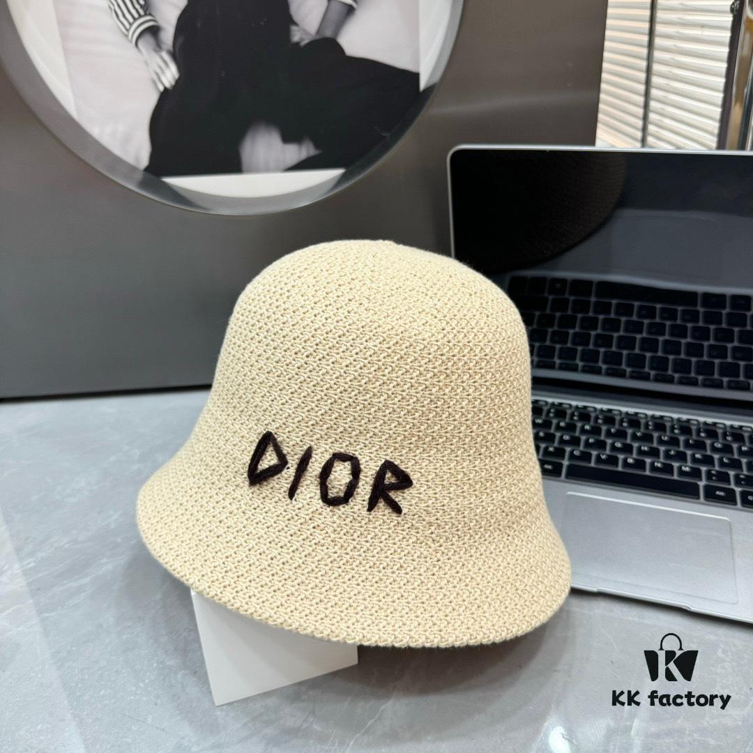 Dior - New Arrival Knitted Crochet Trucker Hat, Openwork Design, Hand-Crocheted Texture, Flattering Face-Framing Style